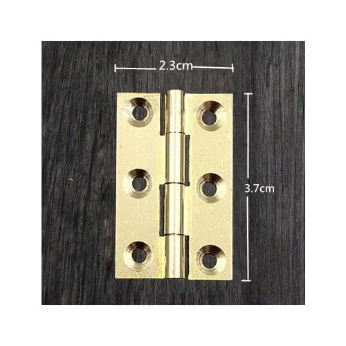 Hardware accessories 1.5 inch brass copper hinge small mini hinges 1mm jewelry box