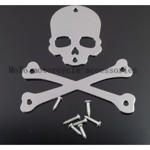 Motorcycle skull metal silver decorative sticker labeling FOR XL883 1200