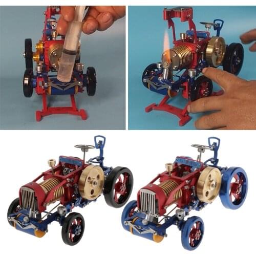 Steering Wheel Suction Fire Type Stirling Engine Tractor Model Engine Model