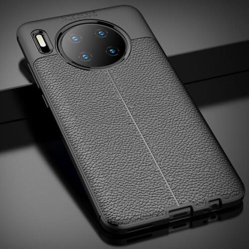Soft case for Huawei Mate 30 Pro Leather 3D Texture TPU Silicone phone case back bumper on cover for Huawei Mate 30 capa