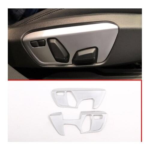 ABS Chrome Car Seat Side Button Frame Cover Trim For BMW X1 F48 2016-2018 X2 F47 2018 Car Accessories