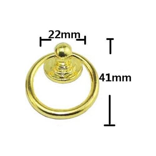 Bulk Vintage Yellow/Gold Cabinet Knobs and Handles Furniture Knobs Kitchen Drawer Cupboard Ring Pull Handles Furniture Fittings