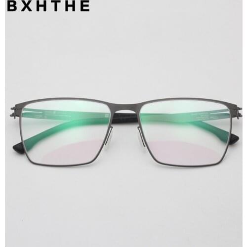 Denmark Berlin Eyewear Prescription Eyeglasses Frame Women Square Myopia Optical Super light Glasses Frame Men Titanium Alloy