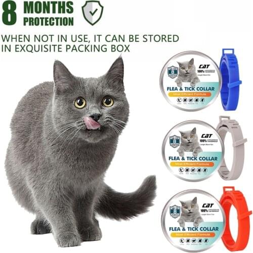 38m Adjustable Pet Collar Cat Dog AntiFlea Collar Anti Flea Tick Mite Louse Collar Pet Protect Repel Rubber Necklace Pet Supply