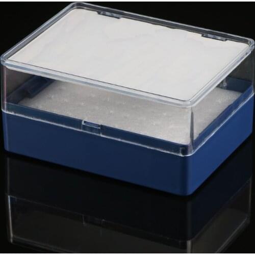 High quality Plastic Storage Box With Foam Milling Cutter Organizer For 50 PCB Drill Bits