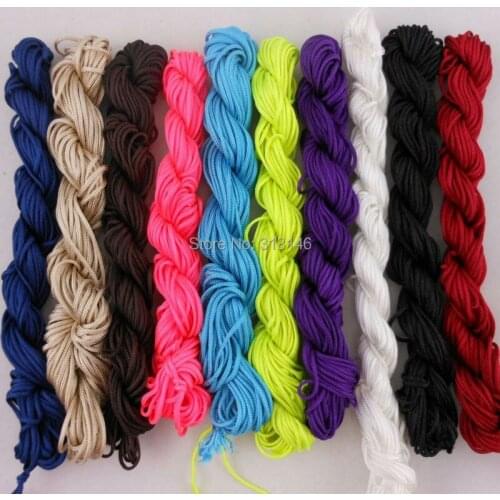 10pcs/lot 1.5mm Macrame Shamballa Bracelet DIY Braided Knotting Jewelry Making Nylon Cord Chinese Knot Handcraft String Thread