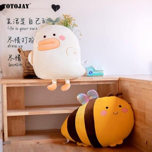 1pc 50cm Soft Cute Plush Duck&Bee Toys for Children Stuffed Cartoon Animals Pillow Chair Sofa Cushion Home Decor Kids Girl Gift