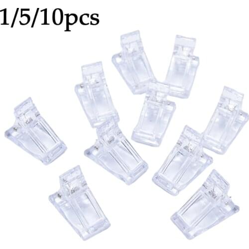 Drop Shipping 1/5/10pcs Nail Tips Clip Transparent Finger Building Gel Extension Nails Art Manicure Tool