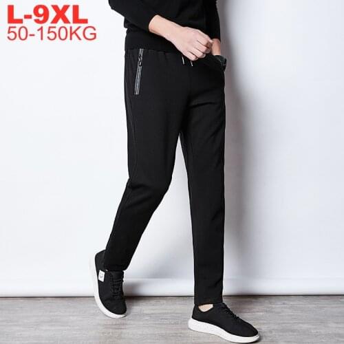 Plus Size 9xl 8xl 7xl 6xl Sweatpants Men Solid Sweat Pants Mens Casual Trousers Sports Jogger Oversized Sportwear Bottoms Male