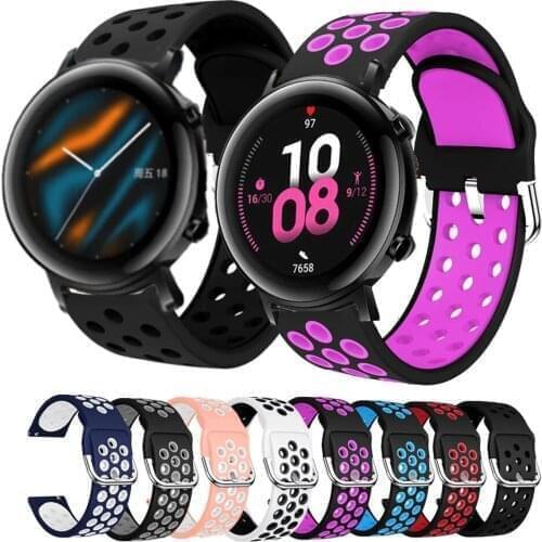 For Xiaomi Huami Amazfit GTR 42/47mm Bracelet Strap Two-Color Sport Silicone Breathable Waterpoof Watch Strap For Amazifit GTR 2