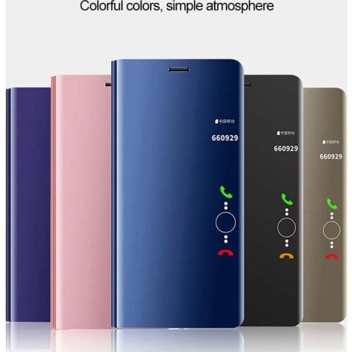 Luxury smart flip mirror phone case For Samsung Galaxy A5 A7 A8 A9 2018 S8 S9 S10 S20 Plus A21S A10S A20S A51 Protective shell