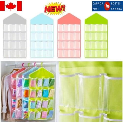 16Pockets Door Wardrobe Hanging Organizer Bag Shoe Rack Hanger Storage Foldable