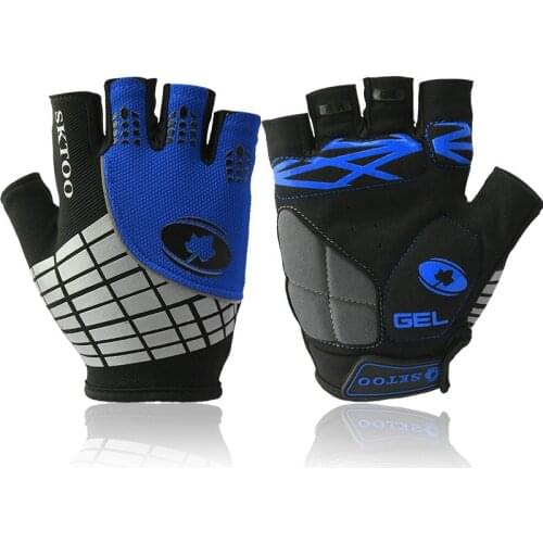 Reflective Cycling Gloves Half Finger Men Women Summer Anti-UV Shockproof MTB Road Bike Glove Anti-slip Outdoor Sports