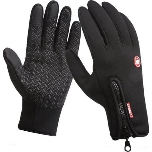 Touch screen Winter Thermal Warm Cycling Bicycle Gloves Full Finger Bike Ski Outdoor Camping Hiking Motorcycle Gloves Sports