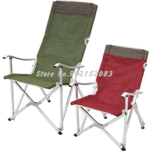 Outdoor Folding Chair Ultra Light And Thick Aluminum Alloy Portable Back Chair Outdoor Camping Barbecue Beach Leisure Fishing Ch