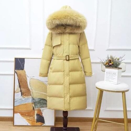 SEDUTMO Winter Long Duck Down Jackets Women Oversize Thick Warm Tunic Coat Autumn Casual Hooded Puffer Jacket ED1080