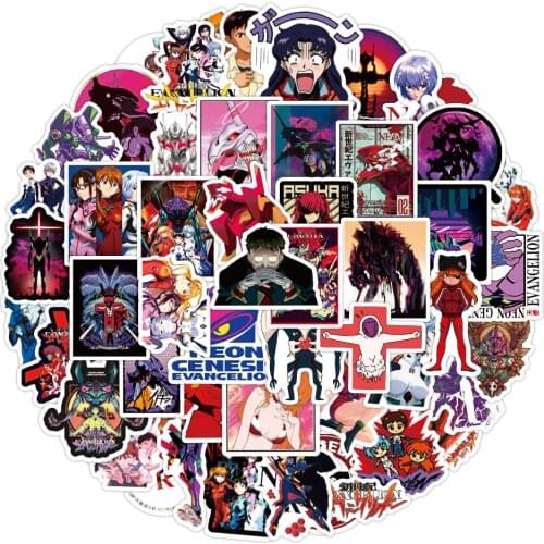 10/30/50PCS EVANGELION Anime Cartoon Stickers DIY Bike Travel Luggage Guitar Laptop Cool Graffiti Decal Waterproof Sticker Toy