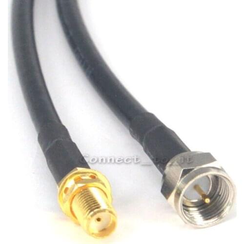 10 Pieces Extension Cable SMA Female to F Male Plug Coax Connector Adapter Antenna Pigtail Cord 19 inch 50CM