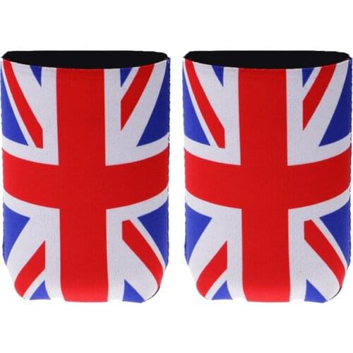 2pcs/ 1 Pair Beer Can Coolers - Union Jack Britain UK Flag Stubby Soda Cola Tin Can Sleeve Holder Party Favors Supplies