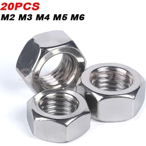 20PCS Sparkhobby Zinc Plated M2 M3 M4 M5 M6 Hex Hexagon Nut Silver and Black for RC SUNNYSKY XXD EMAX motor paddle seat