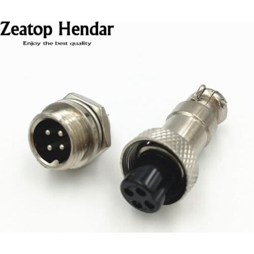 5 Set GX-12 2/3/4/5/6/7 Pin XLR 12mm Aviation Plug Ham Radio PCB Male + Female Metal Connector Chassis Mount