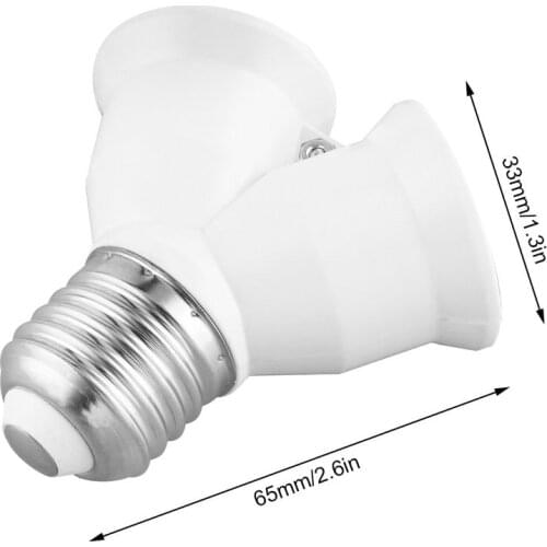 E27 to 2 E27 LED halogen Y Shape Light Lamp Bulb Splitter Adapter Converter SDF-SHIP