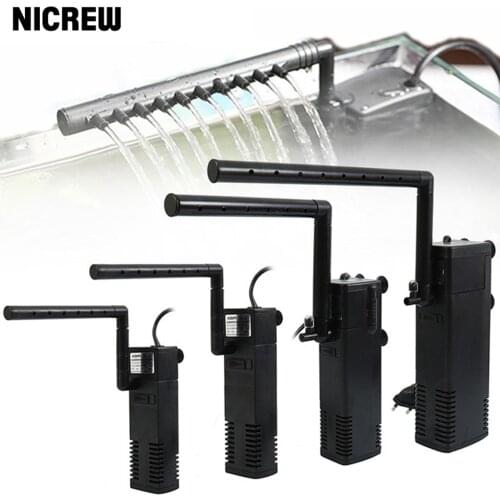 NICREW Aquarium Filter Submersible Water Pump Aquarium Fish Tank Pond Oxygen Increasing Pump Tool Aquarium Filter Accessories