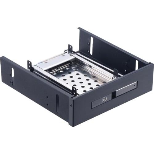 Uneatop 2.5in Aluminum Tray-less SATA SSD HDD Enclosure for 5.25in Optical Drive Bay
