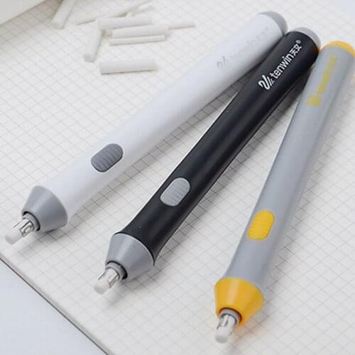 Automatic Rotating Sketch Drawing Eraser Black 16.6*1.5cm Handy Pencil Eraser Eraser Pen New 1pc Student Sketch Art Supplies