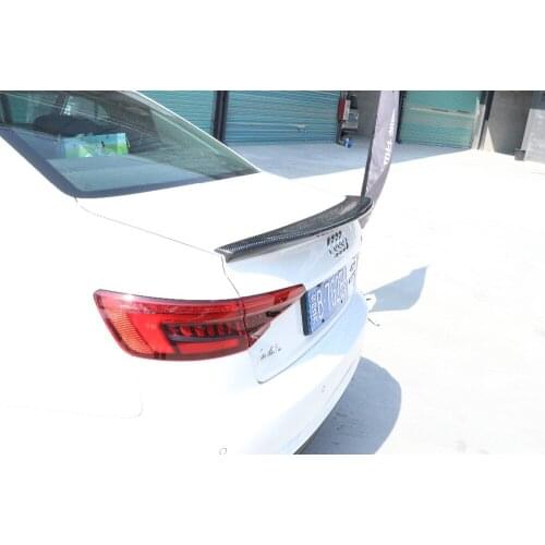 Carbon Fiber Car Rear Wing Trunk Lip Spoilers For Audi A4 S4 B9 Non-Sline Sedan 2013 2014 2015 2016