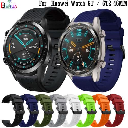 BEHUA 22mm Watch band For Huawei Watch GT 2 46mm Strap Silicone Smart Wristband Bracelet Belt For Huawei Watch GT 46mm / 42mm