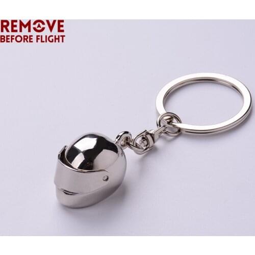 Remove Before Flight Key Chain for Promotional Gifts Creative Motorcycle Helmet Shape Keychain Men Brand Jewelry Key Ring Chain
