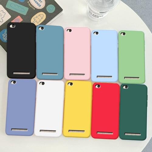 For Xiaomi Redmi 5A Case Soft TPU Silicone Case Macaron Colors Candy Black Simple Phone Back Cover