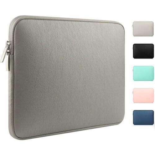 PU leather Laptop Sleeve Bag 13.3 14 15 inch For MacBook Air Pro Ratina 12 13 inch Notebook Case Cover For Xiaomi HP Dell Acer