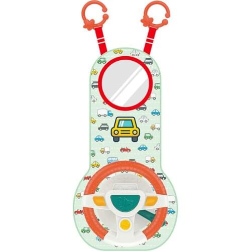 Baby Car Back Seat Steering Wheel Infant Driving Wheel Simulation Toy With Light Sound For Over One Year Toddlers Dependable