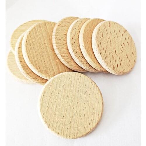 10pcs Round Unfinished Wood Cutout Circles Chips for Arts & Crafts Projects, Board Game Pieces, Ornaments Newest Wholesale