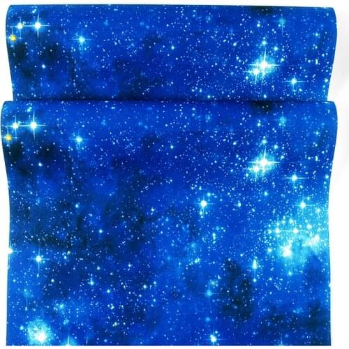 Hot Sale 3d Ceiling Decoration Wallpaper for Roof Waterproof PVC Galaxy Space Wallpapers Mural Wall Paper Home Decor GM019