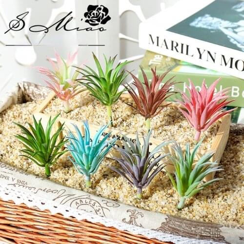 1pc Artificial Succulent Simulation Flocking Fake Plants Desktop Bonsai Home Office Living Room Balcony Window Sill Decoration
