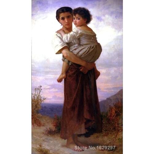 Art for sale Young Bohemians by William Adolphe Bouguereau canvas Handmade High quality
