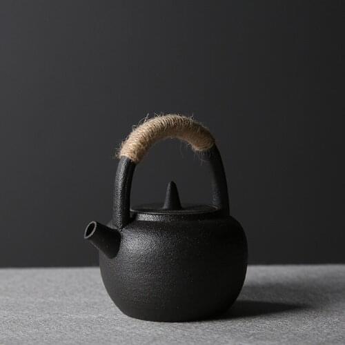 Pottery Tea Kettle Teaware Handmade Japaness Style Retro Travel Small Teapots Ceramic Teaset Home Decor Gong Fu Tea Pots