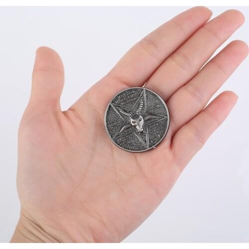 Lucifer Morning Star Satanic Pentecostal Coin Specie Cosplay Accessories Prop