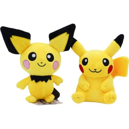 Pokemon 18cm Pikachu Pichu lovely Anime Figure Toys Plush Dolls Child Birthday Gift