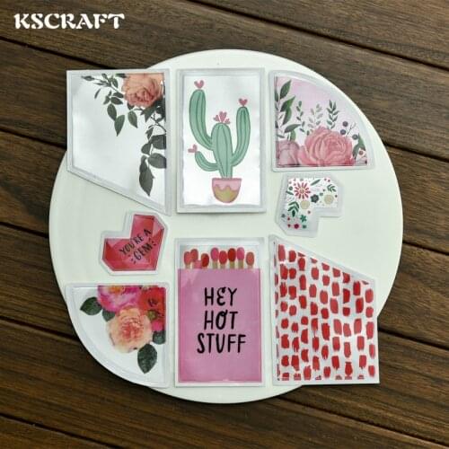 KSCRAFT PVC Pocket Stickers Set for Scrapbooking Happy Planner/Card Making/Journaling Project