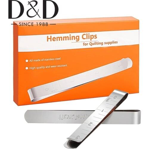 Quilting Supplies Set of 20 Stainless Steel Hemming Clips 3 Inches Measurement Ruler Sewing Clips for Clips Marking Accessories