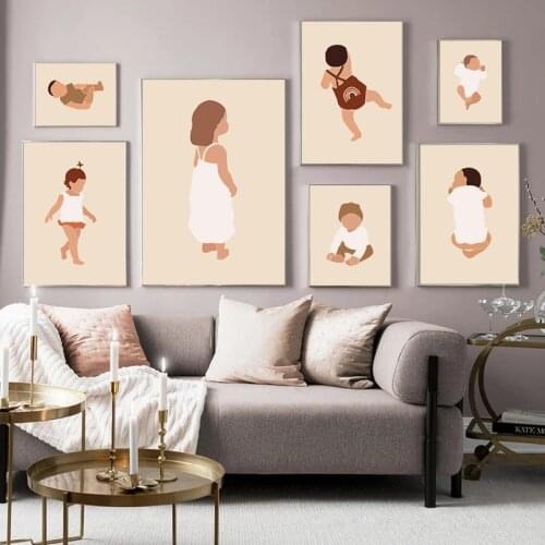 Lovely Baby Boy Baby Girl Baby Nordic Art Poster Canvas Nursery Childrens Room Bedroom Furniture Decorative Wall Painting