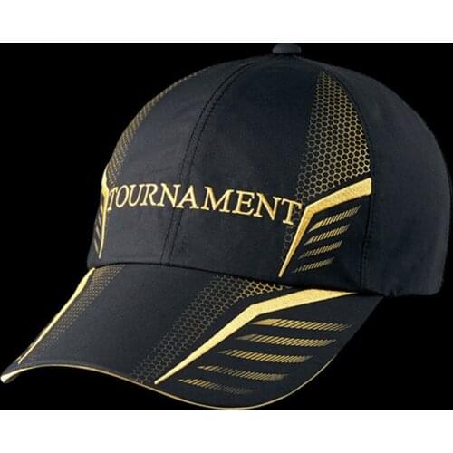 2019 New Anti-splashing Fishing Cap Breathable Lure Fishing Hat Golden Letters Embroidery Outdoor Sports Sun Protection Hat Men