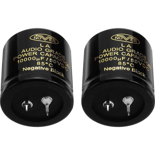 One Pair 10000uF 50V Audio Power Filter Capacitor Amplifier HiFi 35x35mm