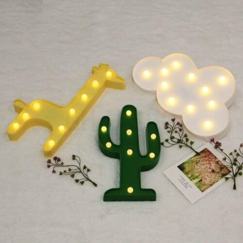 LED 3D Light Lovely Cloud Moon Night Light Baby Children Bedroom Decoration Holiday Decoration Indoor Lighting Kids Gift for New