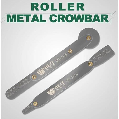 Universal Phone Tablet LCD Screen Opener Prying Tool Steel Roller Disassemble Crowbar with Ruler for iMac iPhone Samsung Repair