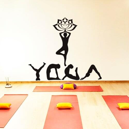 Yoga Meditation Sport Namaste Decal Vinyl Sticker Home Decor Yoga Studio Sport Gym Girl Art Design Bedroom Yoga Poster NY-416